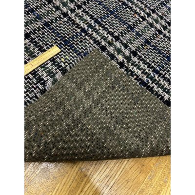 画像4: 生地：ウールざっくりチェックツイード（カーキ／ブラック×ベージュ）