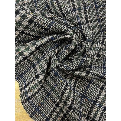 画像7: 生地：ウールざっくりチェックツイード（カーキ／ブラック×ベージュ）