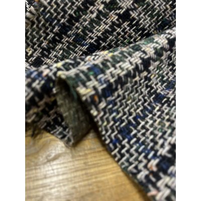 画像8: 生地：ウールざっくりチェックツイード（カーキ／ブラック×ベージュ）