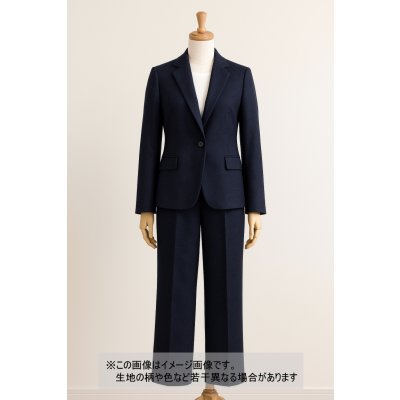 画像1: 生地：平織りウール混ネップツイード（濃紺系）