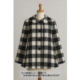 生地：ウール厚手ブロックチェック（白×黒）