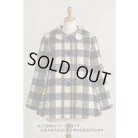 生地：ウール厚手ブロックチェック（白×黒）