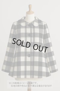 生地：ウール厚手ブロックチェック（白×黒）