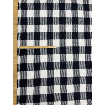 画像2: 生地：ウール厚手ブロックチェック（白×黒）