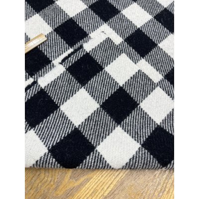 画像5: 生地：ウール厚手ブロックチェック（白×黒）