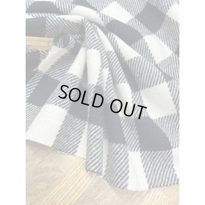 画像7: 生地：ウール厚手ブロックチェック（白×黒）