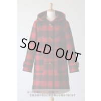 生地：ウール厚手ブロックチェック（赤×黒）