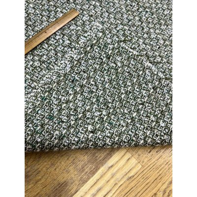 画像4: 生地： ゆる編みファンシーツイード（深緑×白）