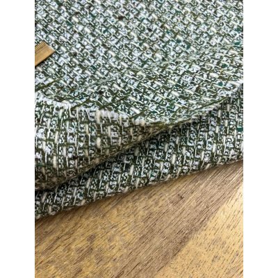 画像5: 生地： ゆる編みファンシーツイード（深緑×白）