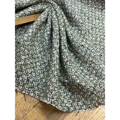 画像6: 生地： ゆる編みファンシーツイード（深緑×白）