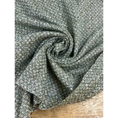 画像7: 生地： ゆる編みファンシーツイード（深緑×白）