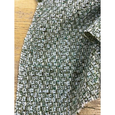画像8: 生地： ゆる編みファンシーツイード（深緑×白）
