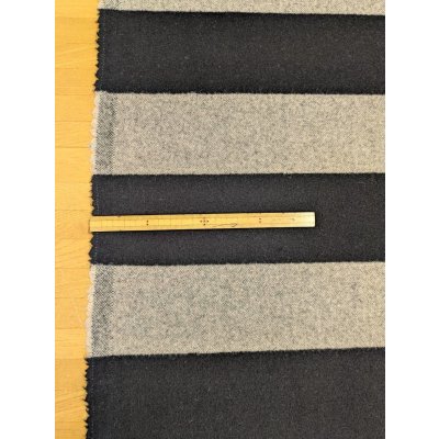 画像2: 生地： ツイード太ボーダー柄ウール（ベージュ／黒）