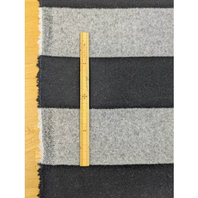 画像3: 生地： ツイード太ボーダー柄ウール（グレー／黒）