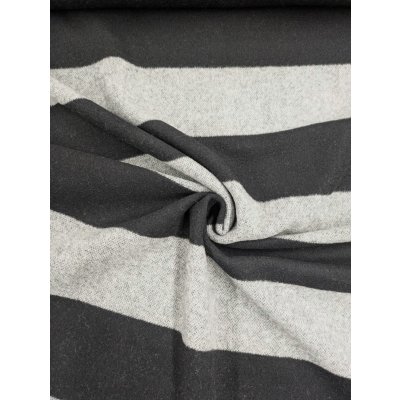 画像7: 生地： ツイード太ボーダー柄ウール（グレー／黒）