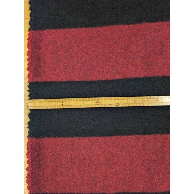 画像3: 生地： ツイード太ボーダー柄ウール（赤／黒）