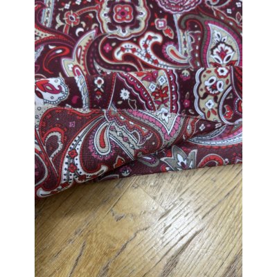 画像5: 生地:ポリエステル100%ペイズリー柄プリント(赤系)