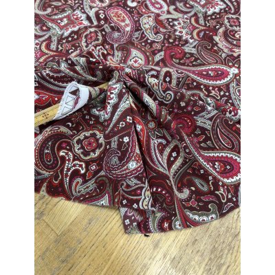 画像6: 生地:ポリエステル100%ペイズリー柄プリント(赤系)