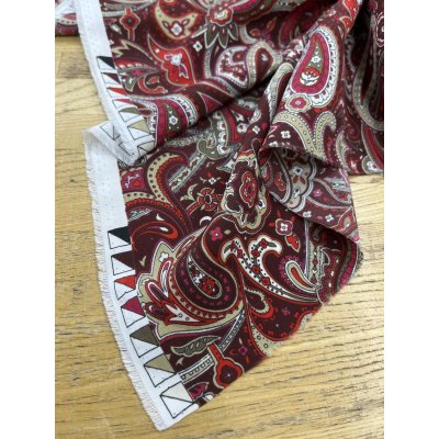 画像8: 生地:ポリエステル100%ペイズリー柄プリント(赤系)