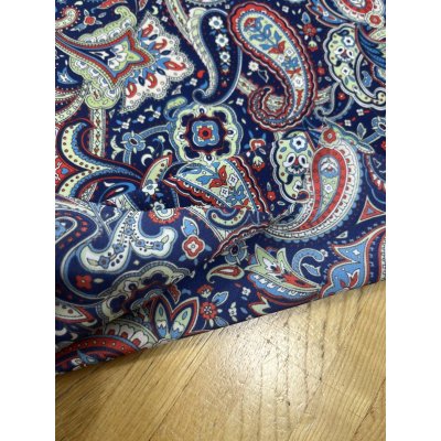 画像5: 生地:ポリエステル100%ペイズリー柄プリント(青系)