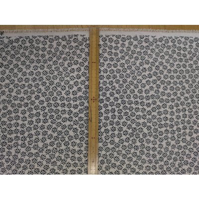 画像3: 生地:ポリエステル100%二越ちりめん豆小花(白地×黒)