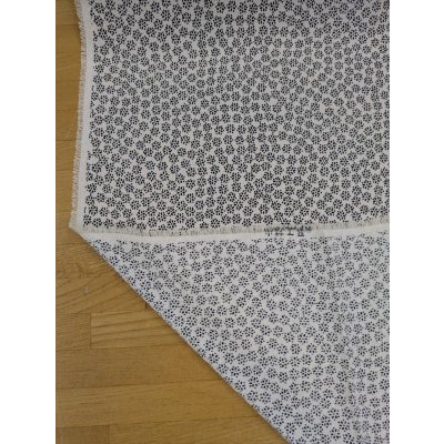 画像4: 生地:ポリエステル100%二越ちりめん豆小花(白地×黒)