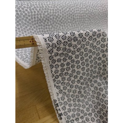 画像5: 生地:ポリエステル100%二越ちりめん豆小花(白地×黒)