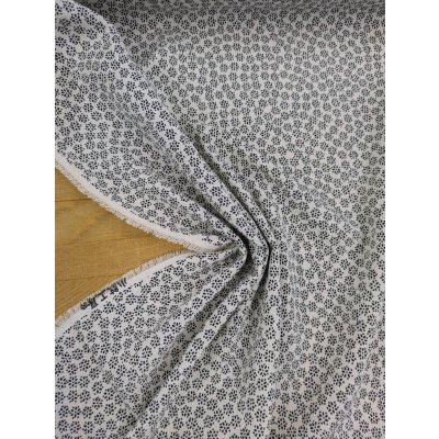 画像6: 生地:ポリエステル100%二越ちりめん豆小花(白地×黒)