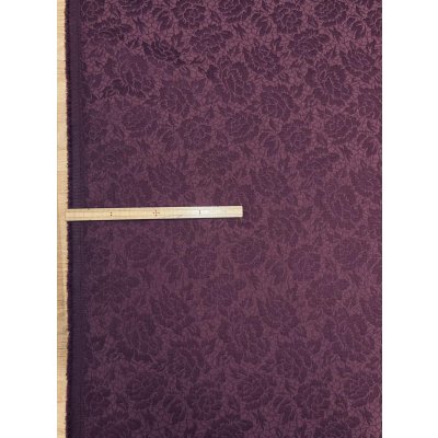 画像2: 生地：ポリエステル100％バラ柄ふくれジャガード（エンジ）