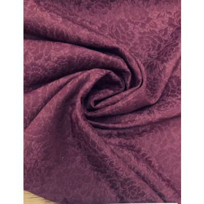 画像7: 生地：ポリエステル100％バラ柄ふくれジャガード（エンジ）