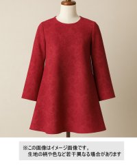 生地：ポリエステル100％バラ柄ふくれジャガード（赤）