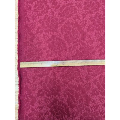 画像3: 生地：ポリエステル100％バラ柄ふくれジャガード（赤）