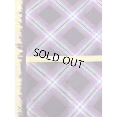 画像3: 生地：チェック柄プリントアクリルニット（エンジ×パープル）