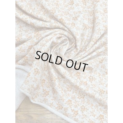 画像7: 生地：花柄プリントミニ裏毛ニット（ベージュ×オレンジ）