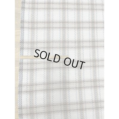 画像2: 生地： ゆる編みチェック柄ウール（ベージュ×茶）