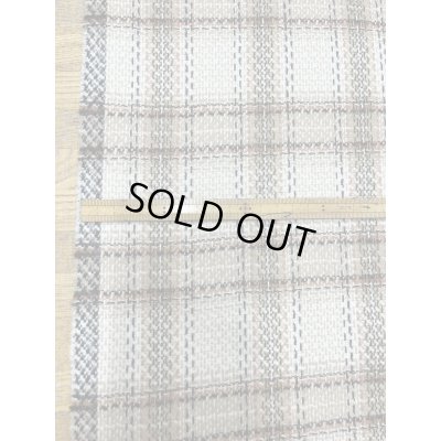 画像3: 生地： ゆる編みチェック柄ウール（ベージュ×茶）