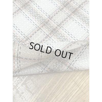 画像5: 生地： ゆる編みチェック柄ウール（ベージュ×茶）