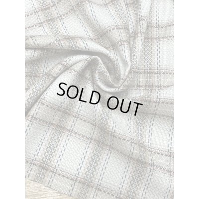 画像7: 生地： ゆる編みチェック柄ウール（ベージュ×茶）