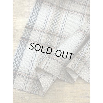 画像8: 生地： ゆる編みチェック柄ウール（ベージュ×茶）