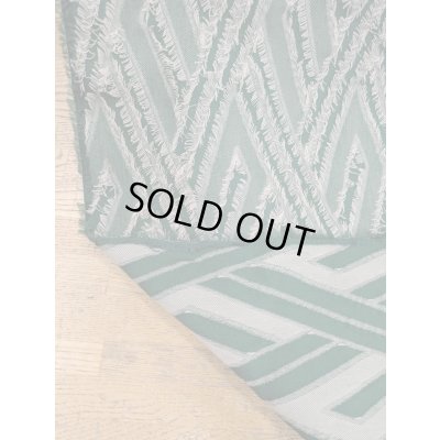 画像4: 生地：ポリ綿幾何学柄カットジャガード（グリーン）