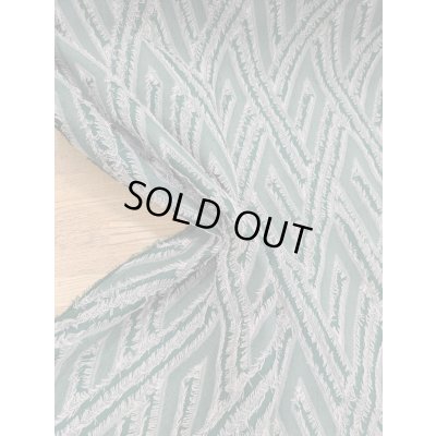 画像5: 生地：ポリ綿幾何学柄カットジャガード（グリーン）