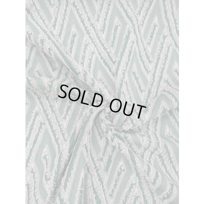 画像7: 生地：ポリ綿幾何学柄カットジャガード（グリーン）