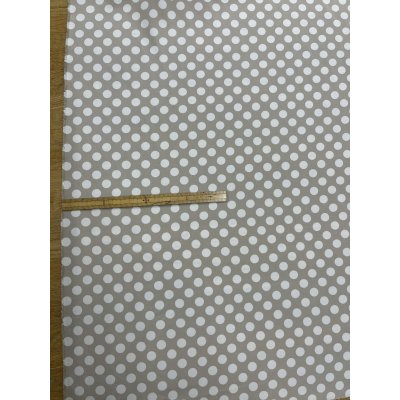 画像2: 生地：ポリエステルドットプリント（ベージュ×ホワイト）