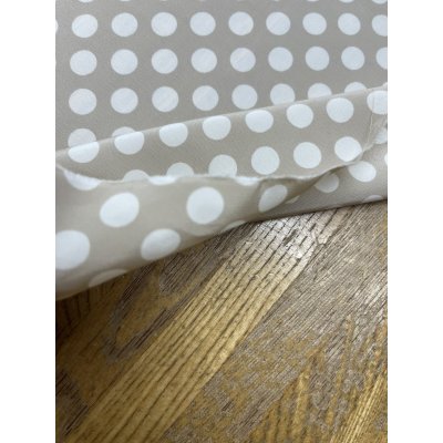 画像5: 生地：ポリエステルドットプリント（ベージュ×ホワイト）