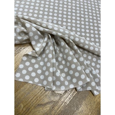 画像6: 生地：ポリエステルドットプリント（ベージュ×ホワイト）