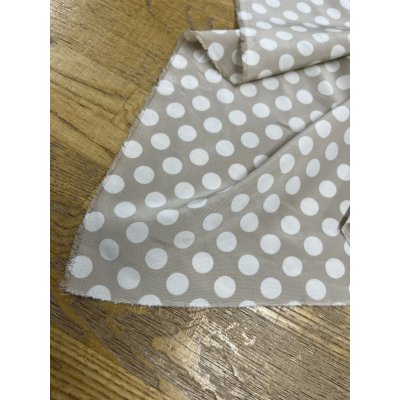 画像8: 生地：ポリエステルドットプリント（ベージュ×ホワイト）