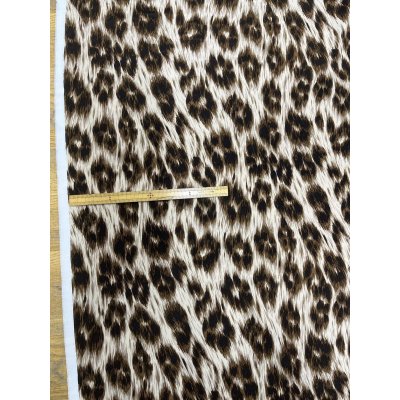 画像2: 生地：ポリエステルレオパードプリント（ベージュ×ブラウン）
