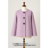 生地： イタリー製アクリルポリ混ウール（パープルピンク）