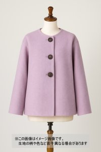 生地： イタリー製アクリルポリ混ウール（パープルピンク）
