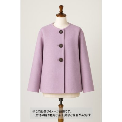 画像1: 生地： イタリー製アクリルポリ混ウール（パープルピンク）